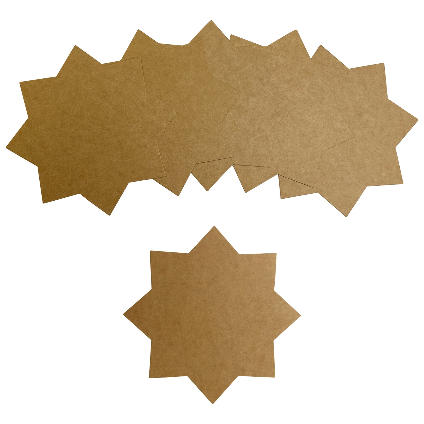 Pack of 960 Brown Kraft Stars 150 x 150mm