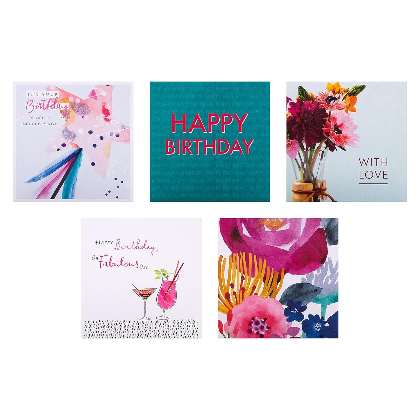 Contemporary Designs Multipack of 20 in 20 Designs Birthday and Blank Cards