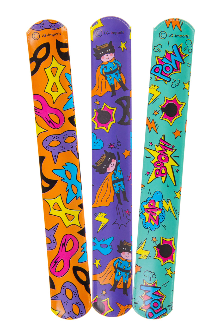 Pack of 6 Superhero Snap Bracelets