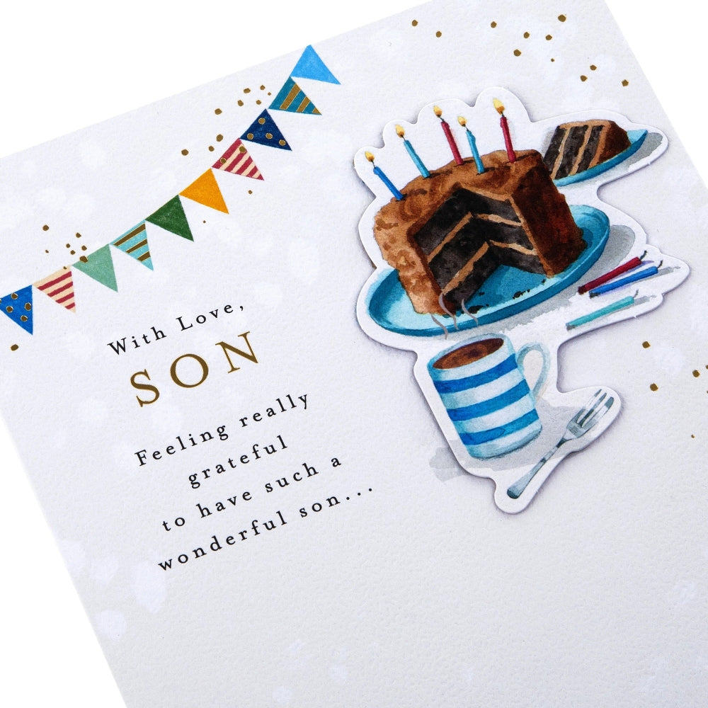 Cake & Coffee Design Son Birthday Card