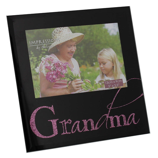 Grandma Black Glass Photo Frame By Juliana