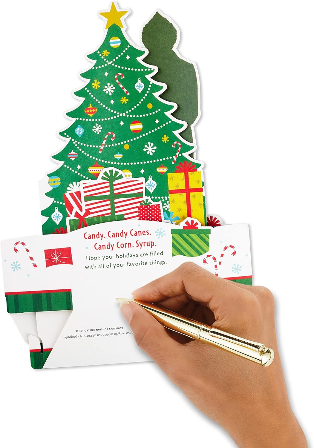 Buddy the Elf Tree and Light and Sound Pop Up Christmas Card