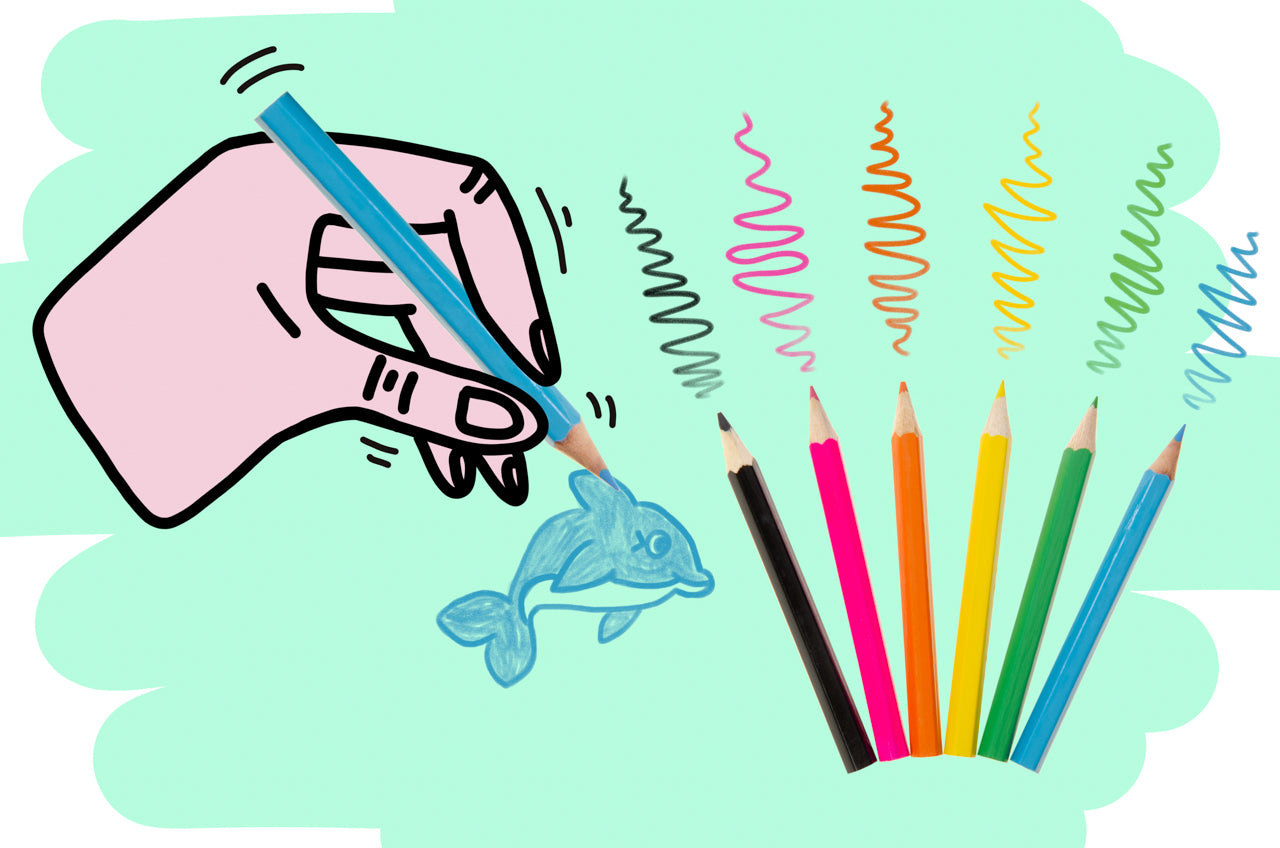 12 Pack of 6 Pieces Sea Animals Colored Pencils 9cm