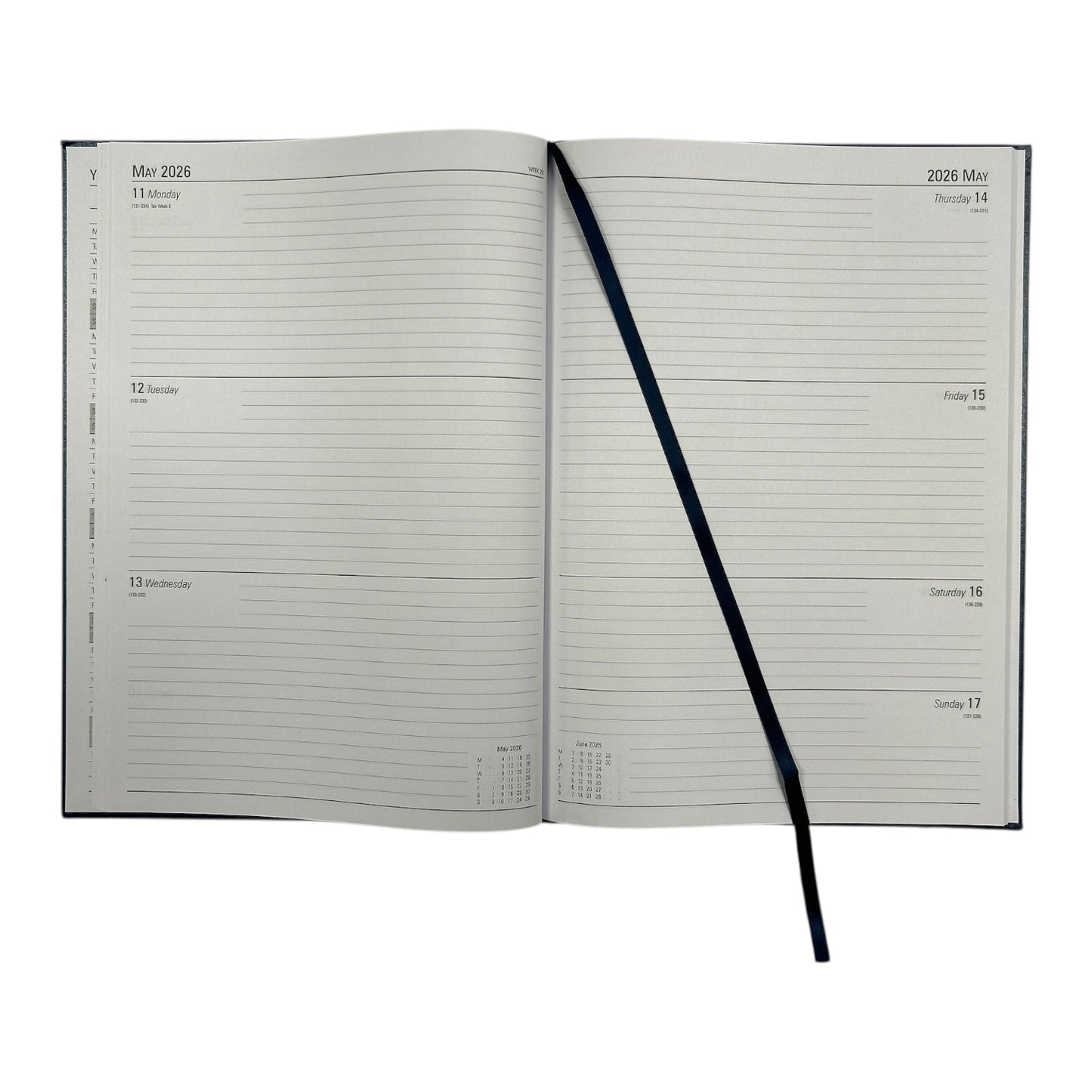 Janrax 2026 A4 Week To View Blue Desk Diary