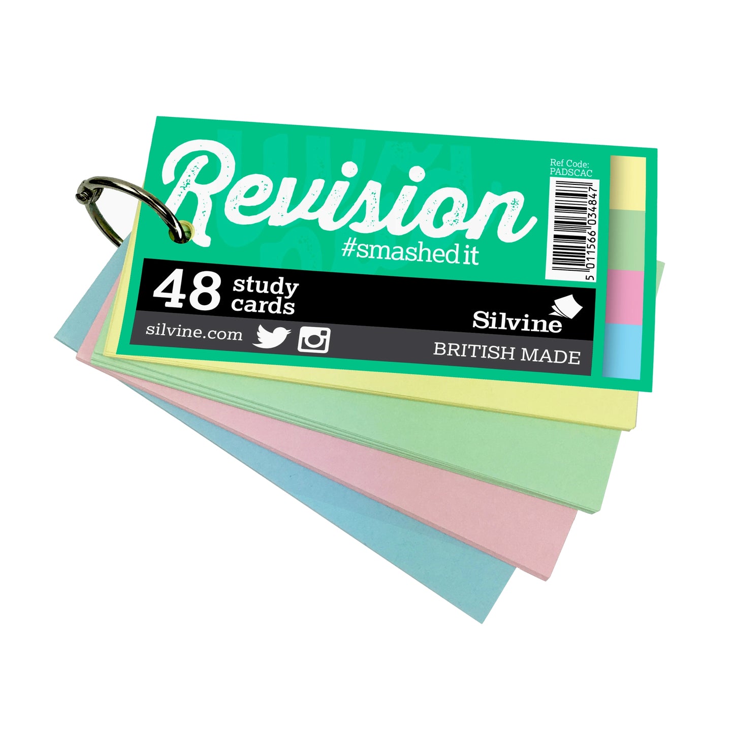 48 Mini Study Revision Cards on Keyring