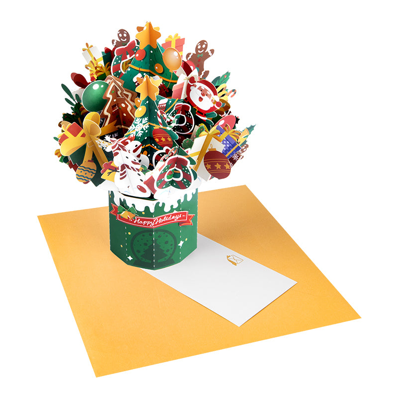 Holiday Magic Xmas Cheer 3D Pop Up Christmas Card