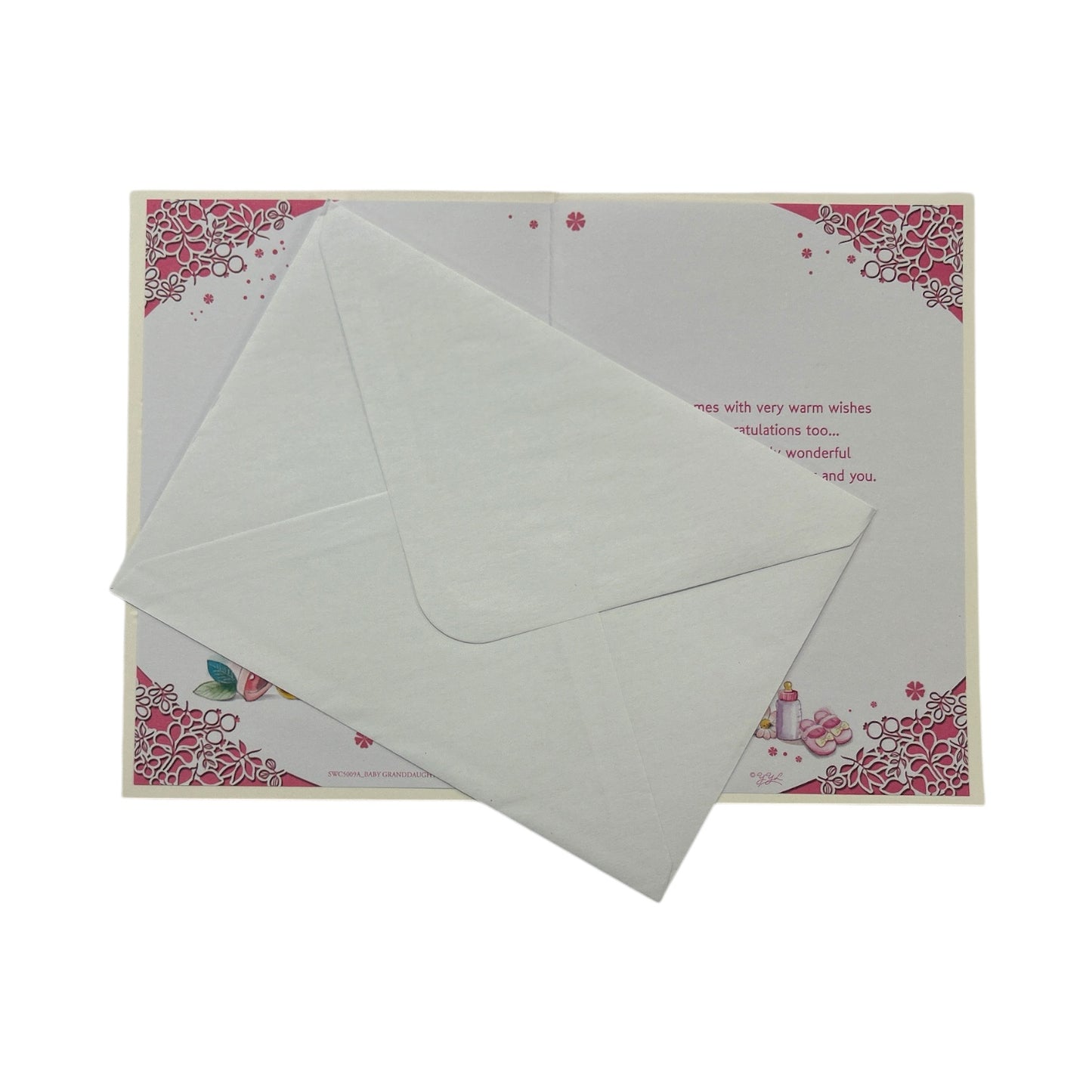 On Birth Of Your Granddaughter Pink Congratulations Card