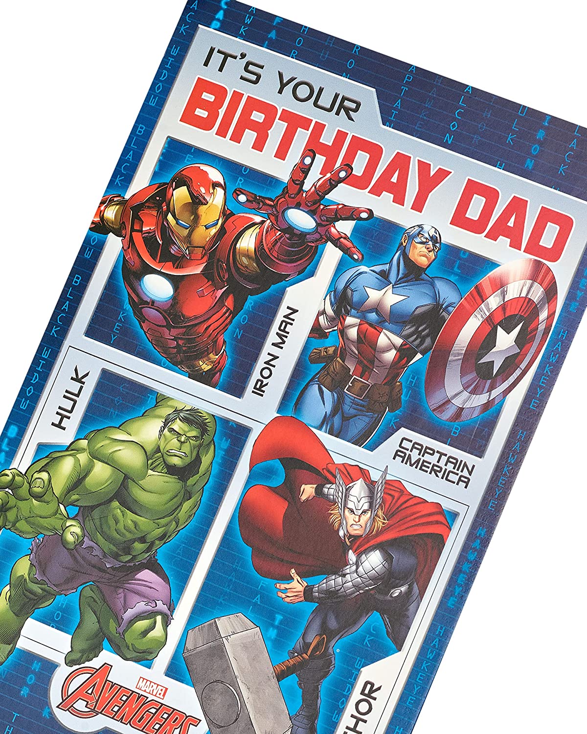 The Avengers Dad Superhero Birthday Card