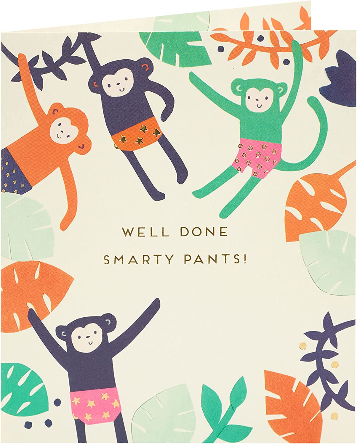 Well Done Smarty Pants! Monkey Congratulations Card Passed Exams