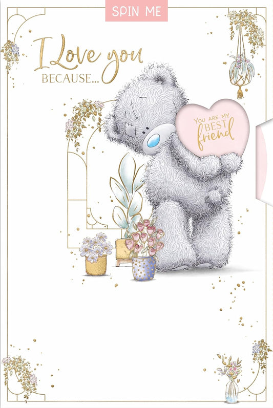 Bear With Heart Spinner Mother's Day Card