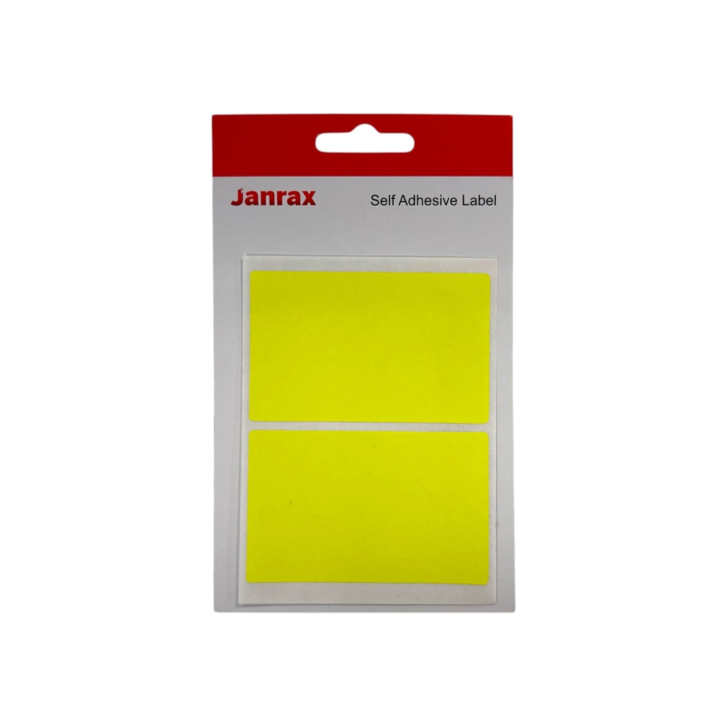 Pack of 80 Fluorescent Yellow 50x80mm Rectangular Labels