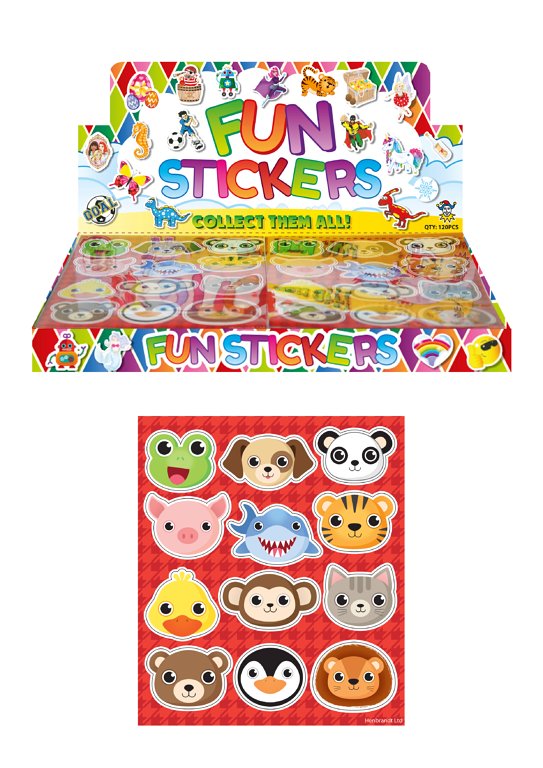12 Sheets of 12pcs Animal Design Stickers