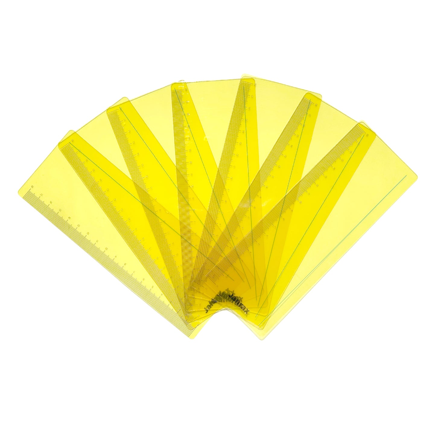 Pack of 16 Yellow 191x70mm Dyslexia Overlay Reading Rulers – PET Material, Rounded Corners
