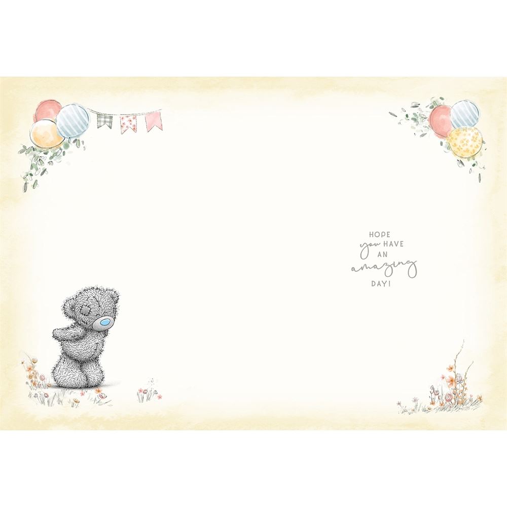 Bear Next To Cake Birthday Card