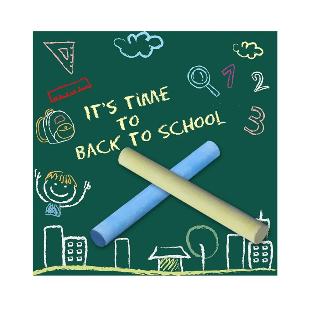 3x Pack of 12 Assorted Coloured Chalk Sticks - Blackboard