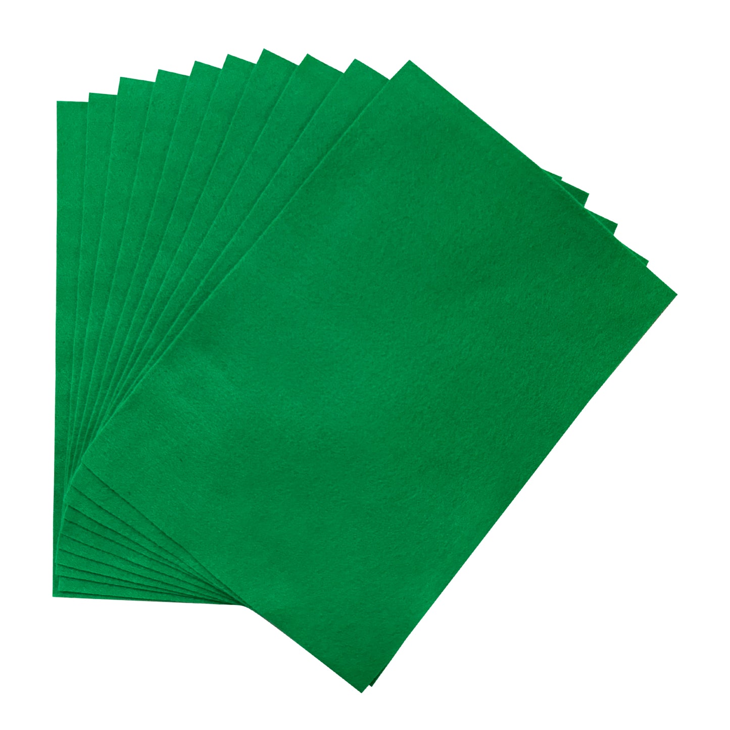 Pack of 120 A4 Green Coloured Felt 180gsm Sheets