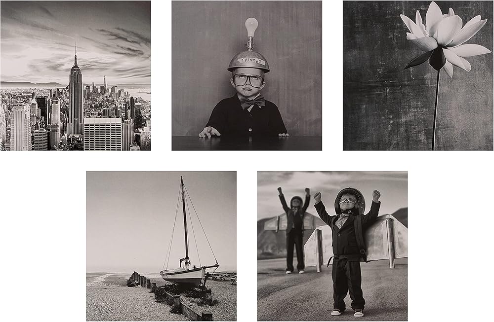 Monochrome Photographic Designs Multipack of 20 in 20 Blank Cards