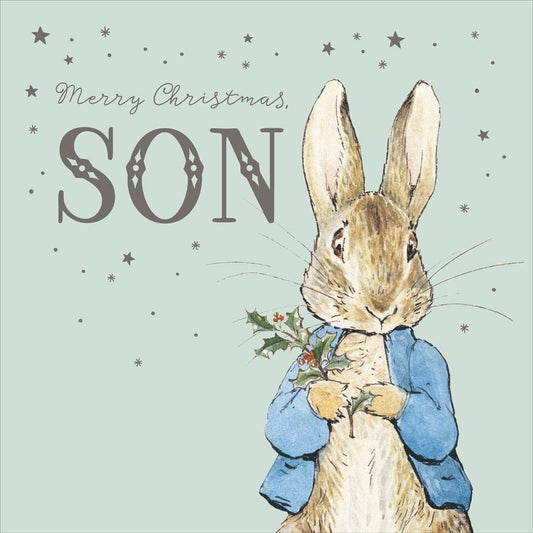 Peter Rabbit Merry Christmas Son Stunning Christmas Card