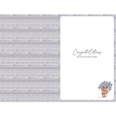 Shelf Design New Home Congratulations Card