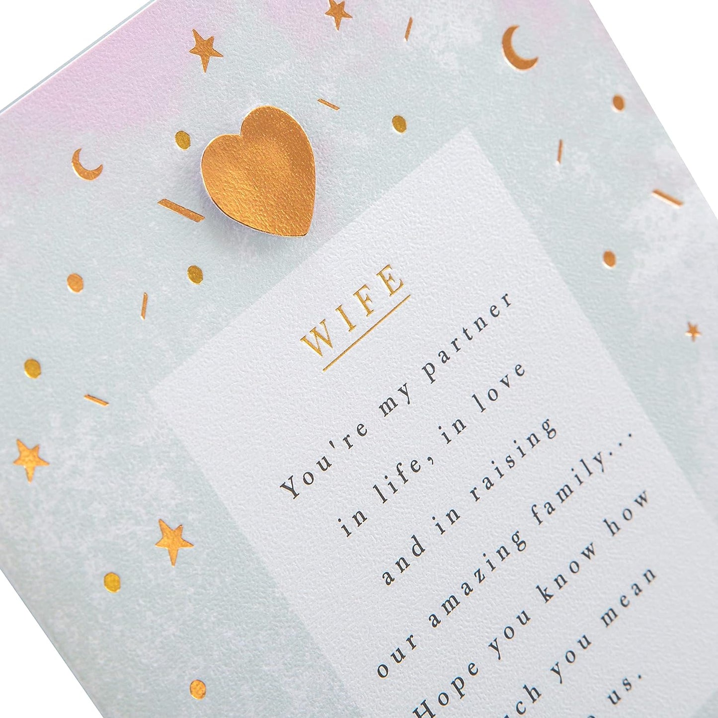 For Wife 'You're My Partner in Life' Design Mother's Day Card
