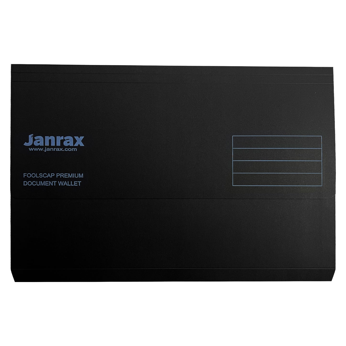 Pack of 50 Black Card Premium Foolscap Document Wallets