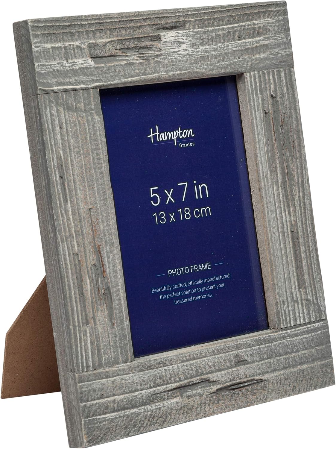 Pack of 6 Hampton Farmhouse 5x7 Distressed Grey Painted Wood Photo Frames