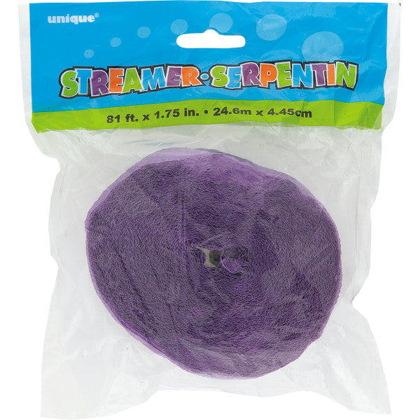 81ft Lavender Crepe Streamer