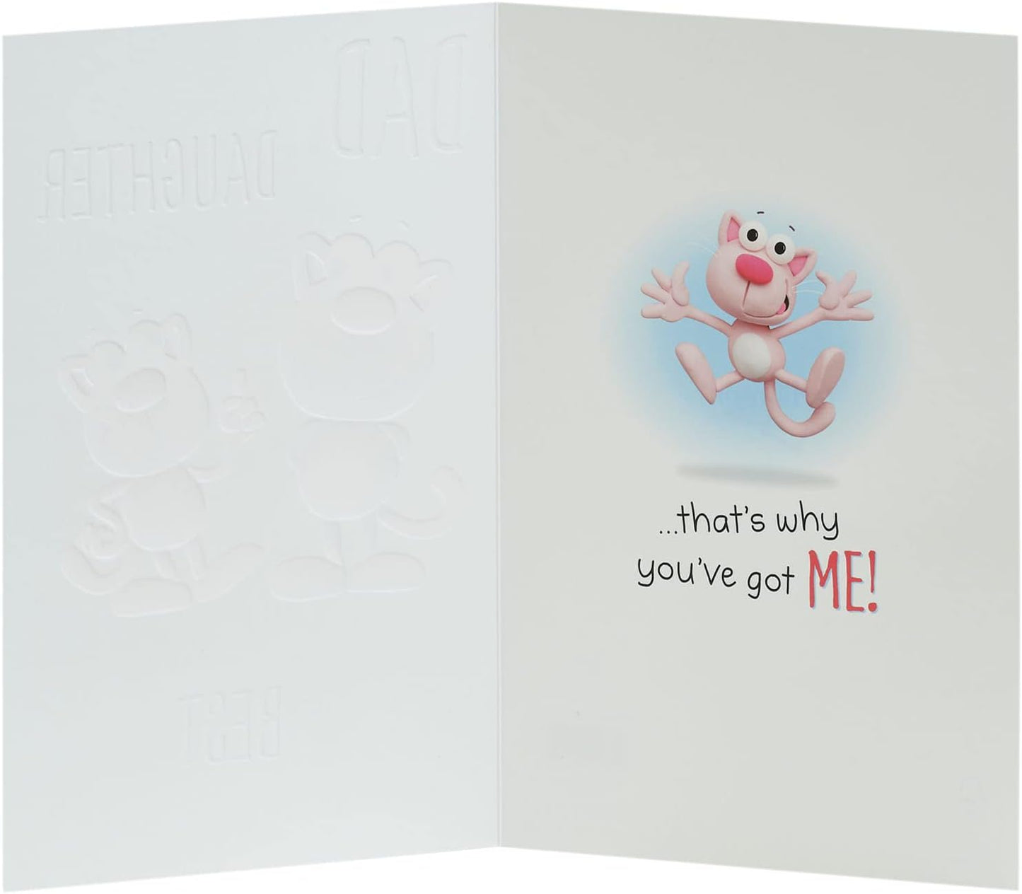 Funny Cat Design for Dad From Daughter Father's Day Card