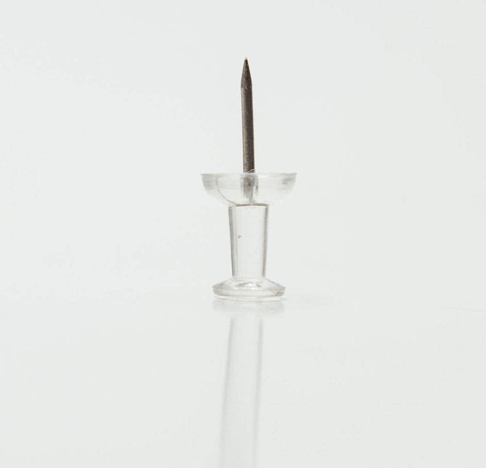 Pack of 500 Janrax Clear Transparent Push Pins