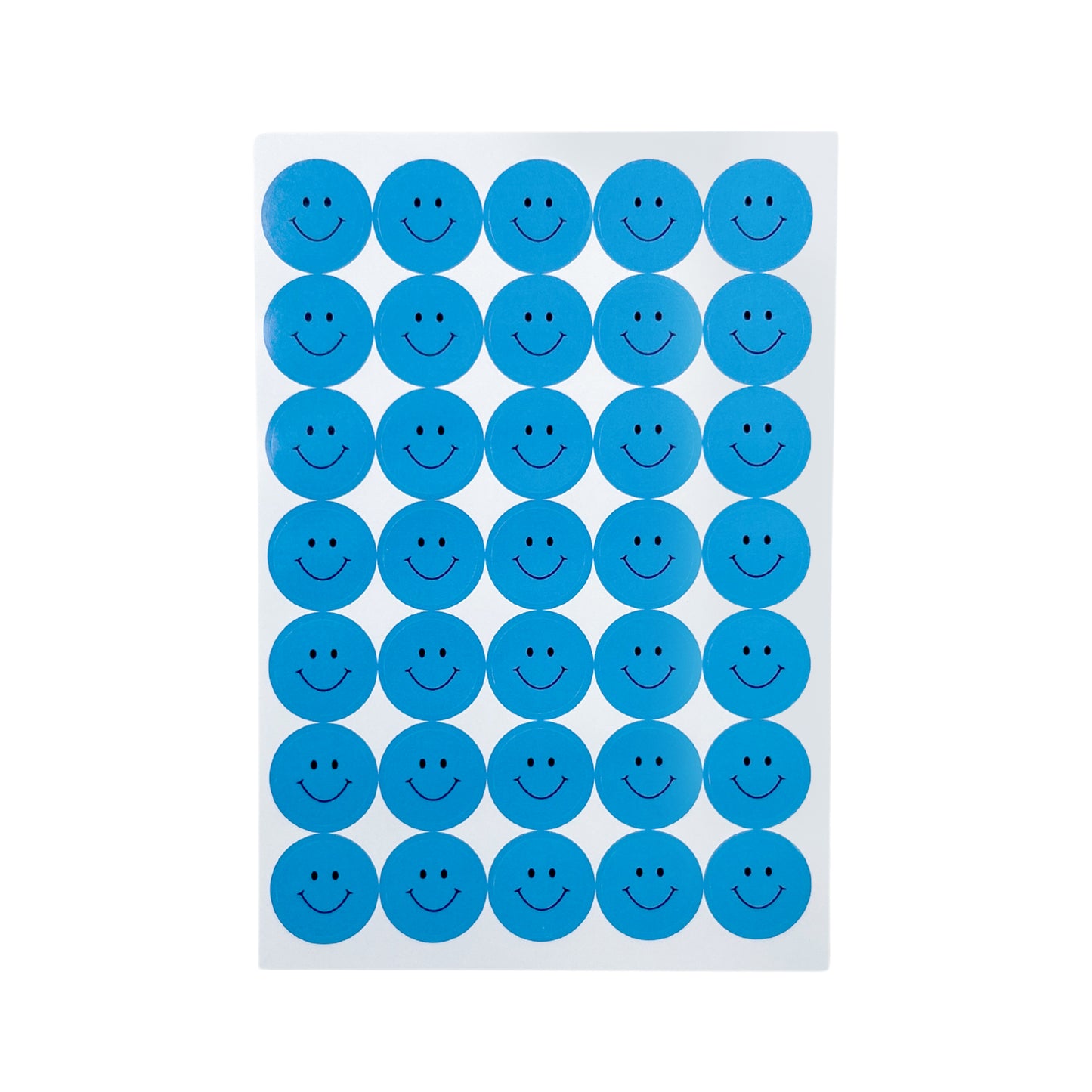 Pack of 2520 Blue Smile Face 24mm Self-Adhesive Labels