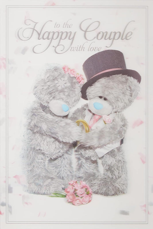3D Holographic Happy Couple Wedding Card