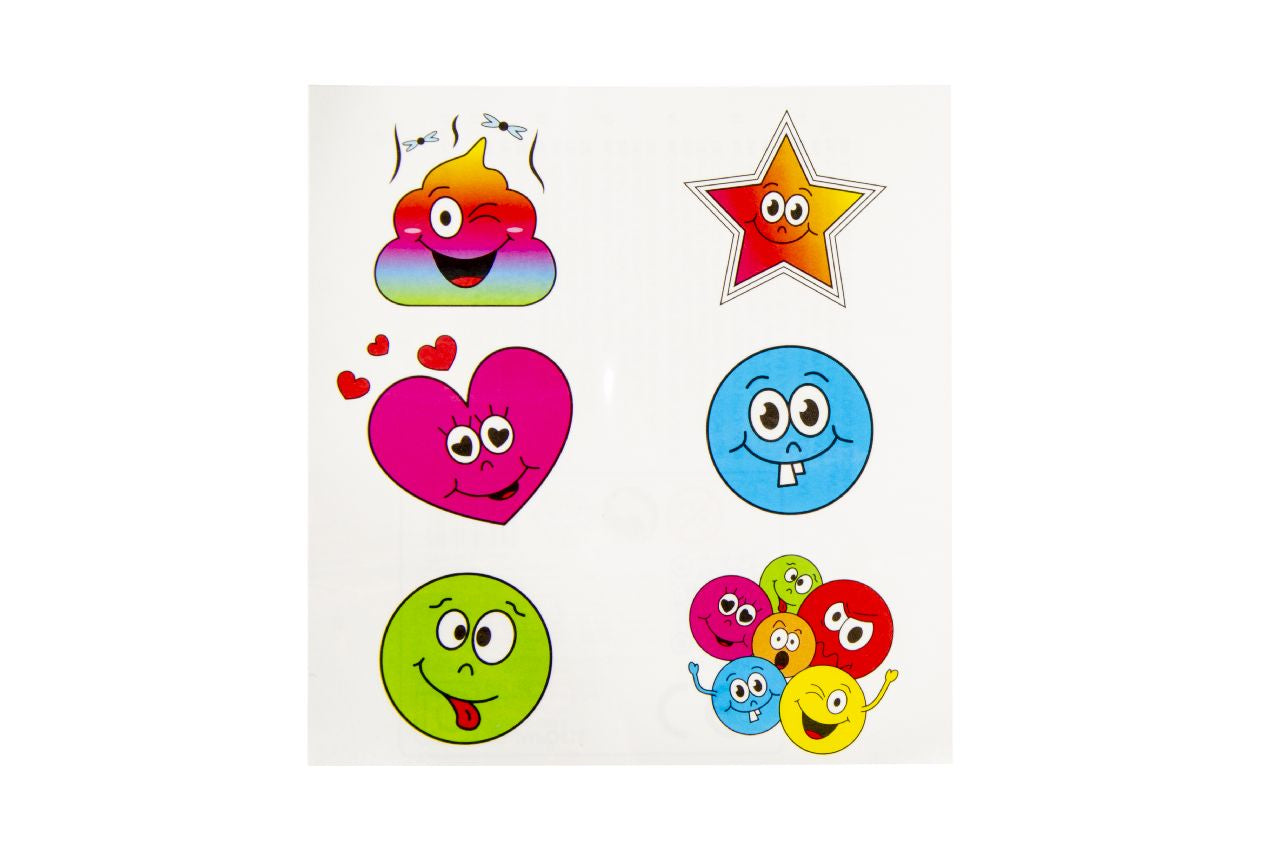 6 Pieces Emotion Faces Tattoos