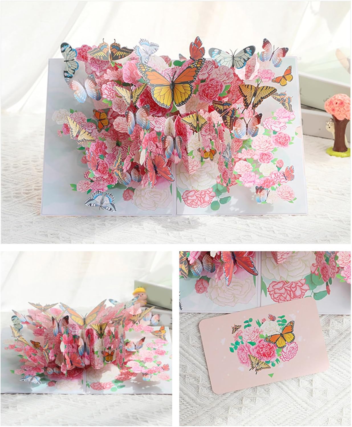 Floral Harmony Butterfly 3D Pop Up Greeting Card