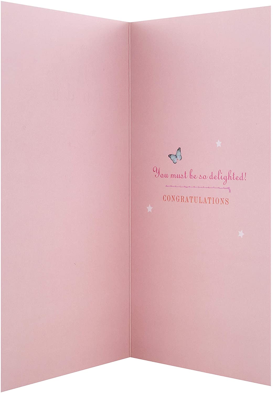New Granddaughter Birth Congratulations Card Cute Unicorn Design with Pink Foil Details and Gem Attachments