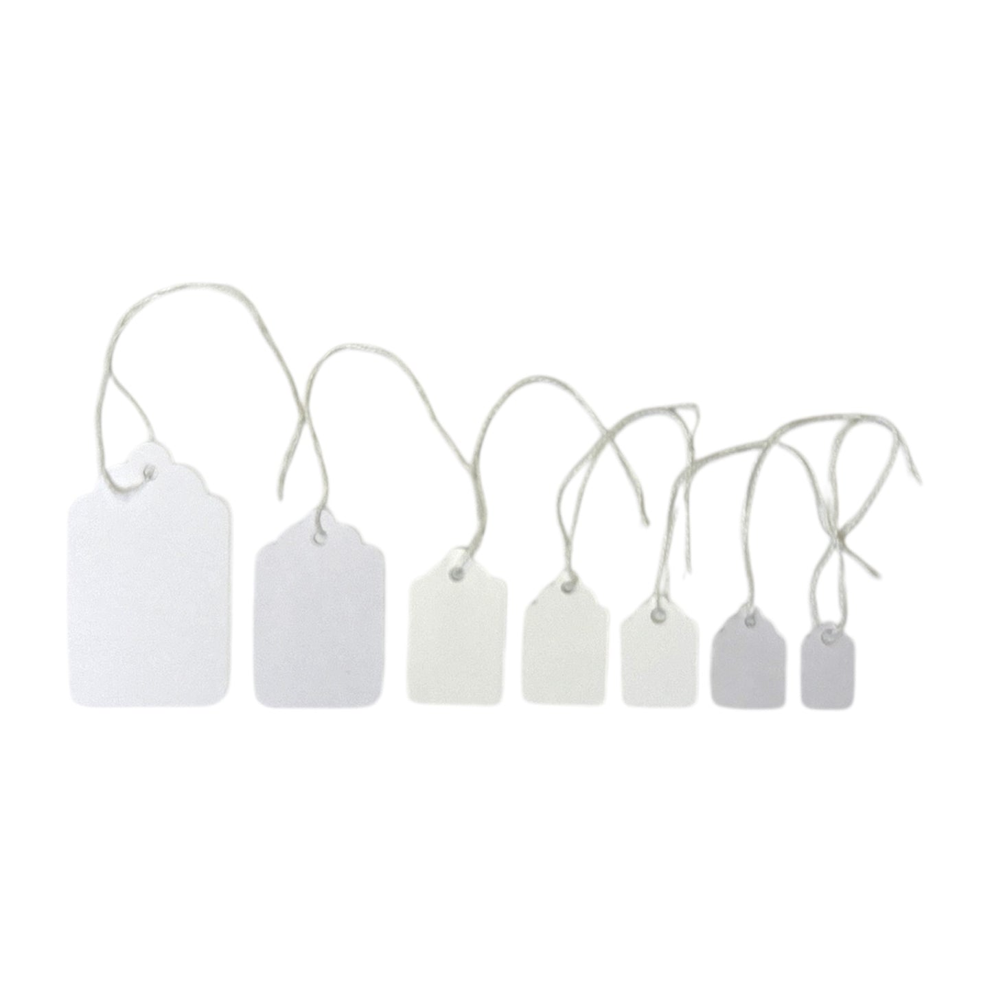 Box of 1000 White Merchandise Tags 38mm x 24mm