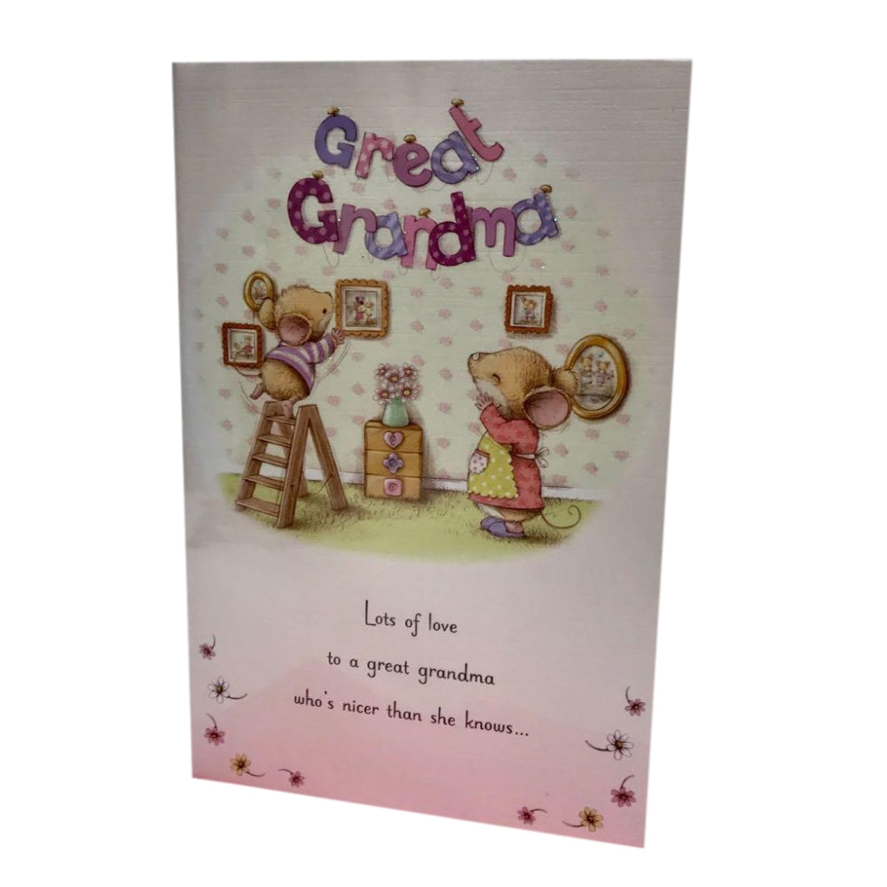 Great Grandma Adorable Teddies Decorating House Mother's Day Card