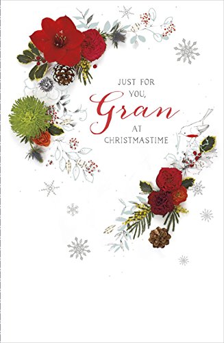 Gran Christmas Greeting Card Traditional Wreath 