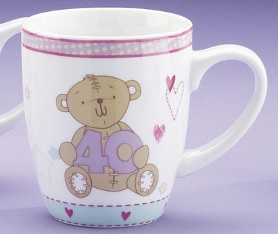 Button Corner Mug - 40th Birthday