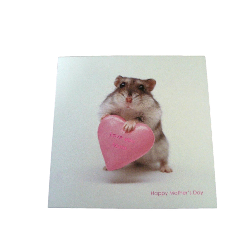 Love You Mum Cute Mouse with Heart Mother's Day Camden Graphic Card