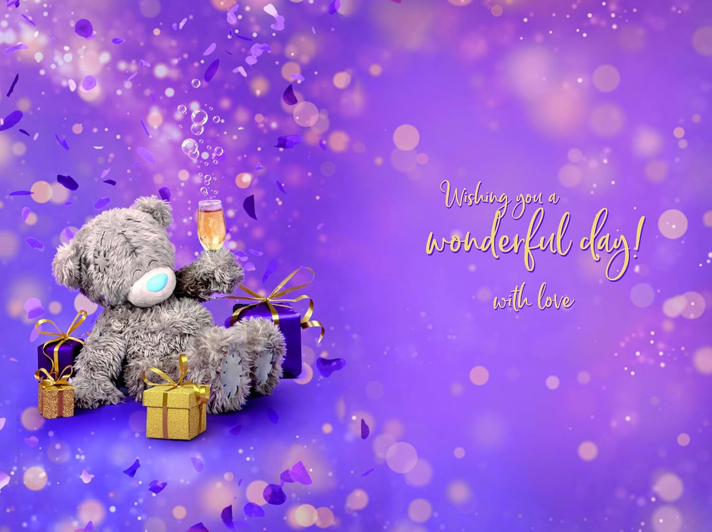 Bear Sat With Presents 60th Birthday Card