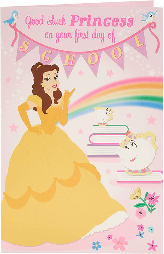 Disney Cinderella First Day Of School Good Luck Card 