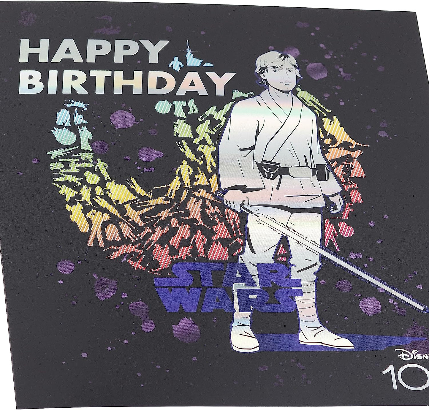 Star Wars Colourful Design, With Luke Skywalker Birthday Card