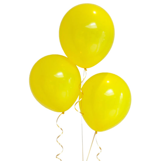 Bag of 100 Yellow Colour 12" Latex Balloons