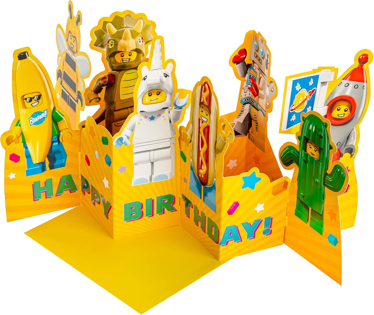 LEGO Characters 3D & Pop Up Design Birthday Card