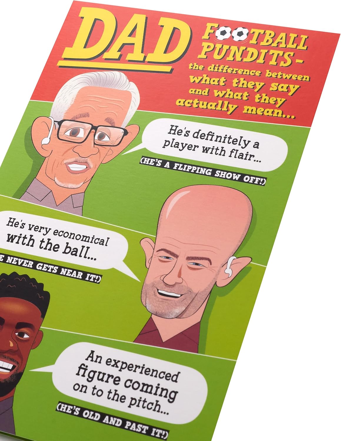 Football Pundits Design Dad Birthday Card