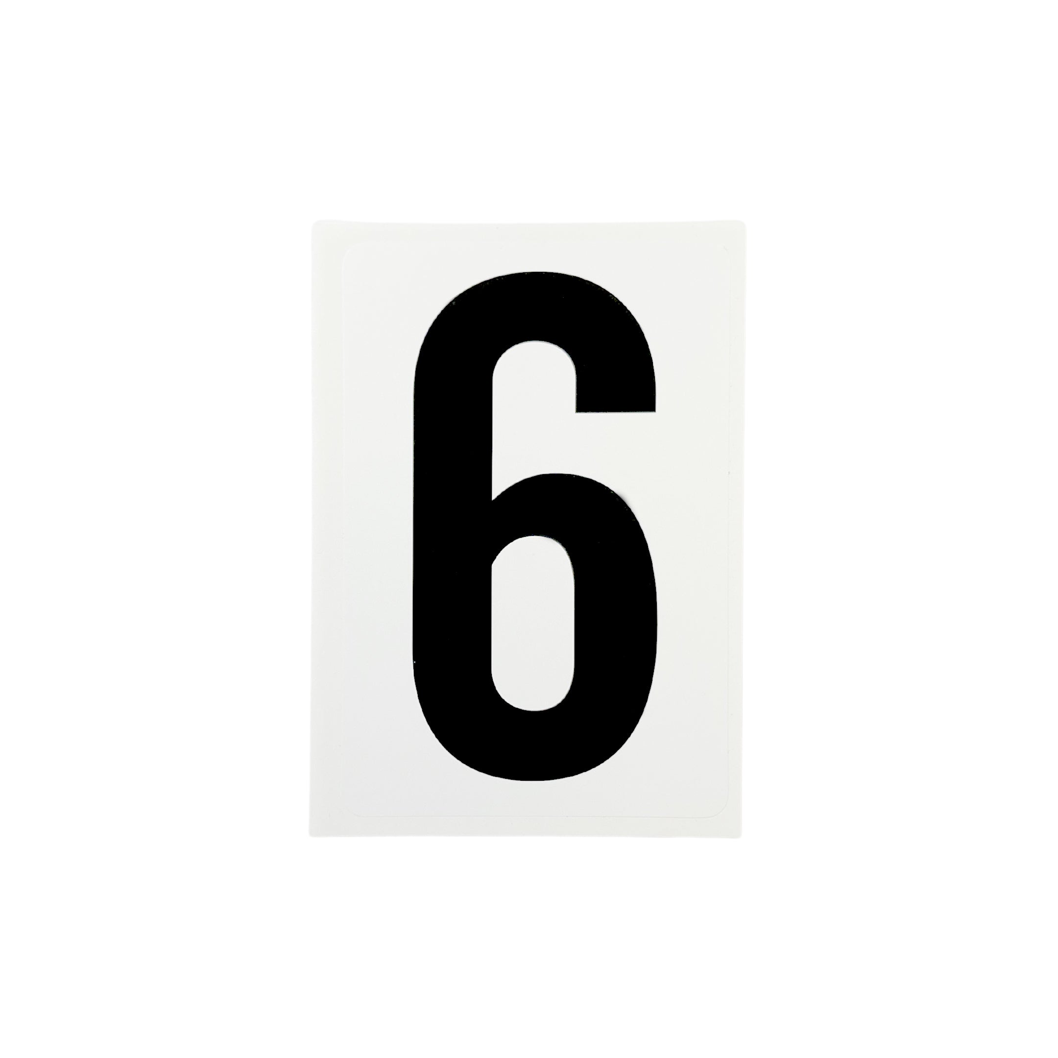 Pack of 6 Waterproof Wheelie Bin Black Number 6 Sticker– Shop Inc