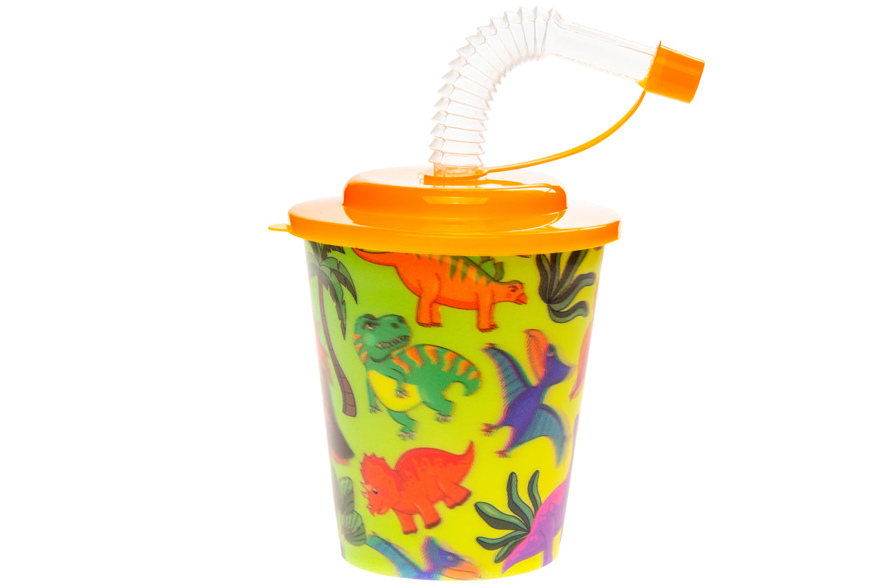 Pre Filled Dino Theme Kids Party Favour Bag – Gift Bag with Reusable Cup & Themed Toys