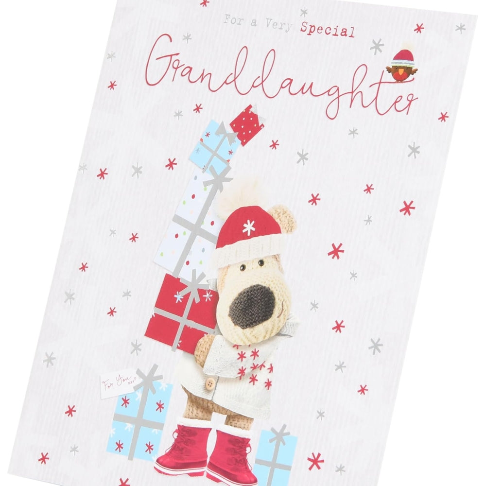 Boofle Pile Of Gifts Granddaughter Christmas Card
