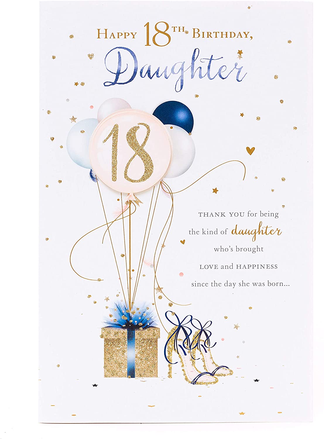 Gibson Happy 18th Birthday Daughter Stunning Birthday Card