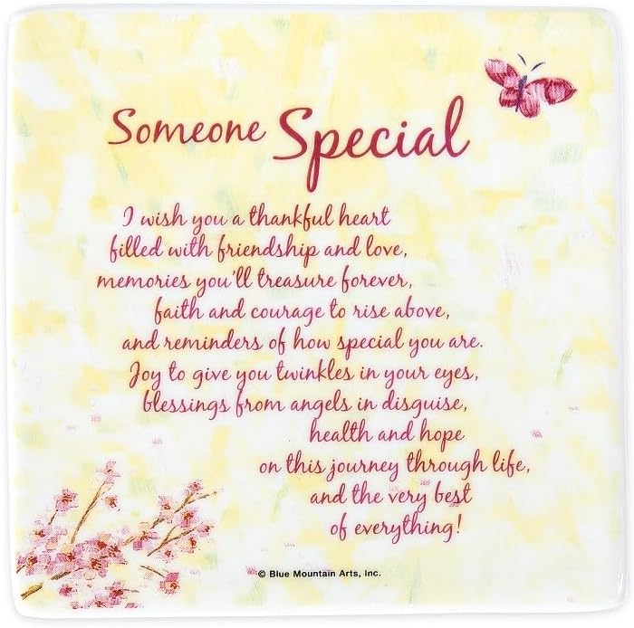 'Someone Special' Artistic Floral Spring Single Ceramic Sentiment Coaster